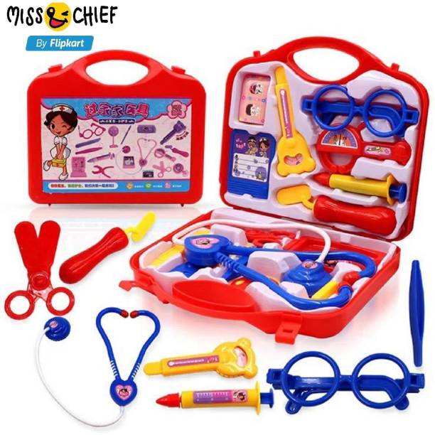 Miss & Chief by Flipkart Doctor Kit Toy Set for Kids Pretend Play Non Toxic, Indoor Game( RED COLOUR)