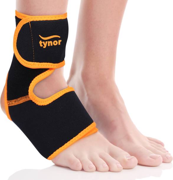 TYNOR Ankle Support (Neo), Black & Orange, Universal, 1 Unit Ankle Support