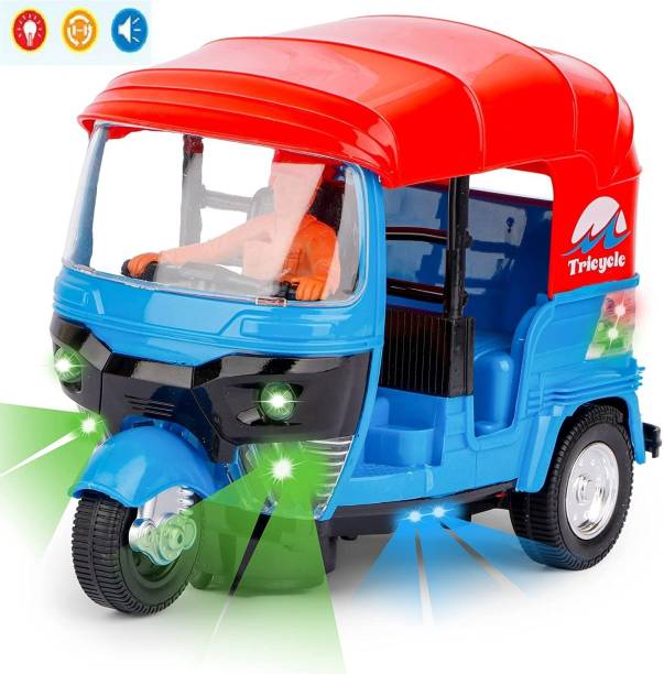 Galactic Auto Rickshaw Toys Tricycle Sound & Light 360 ...