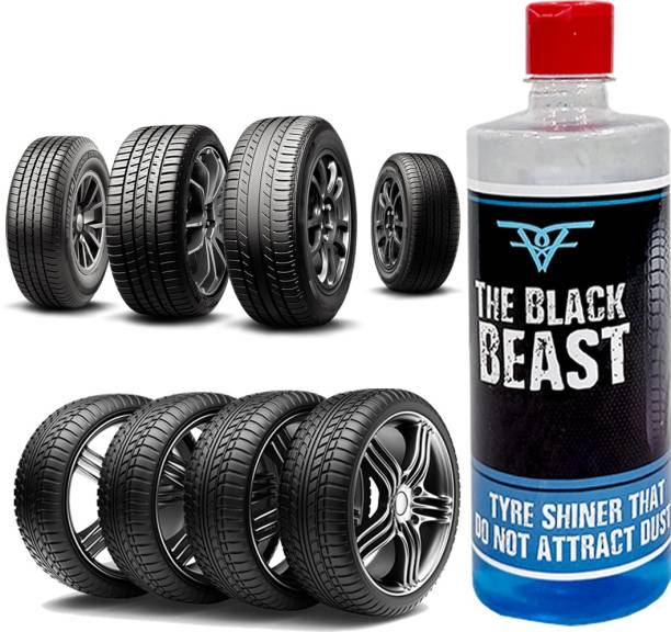 THE BLACK BEAST Tyre Polish Black Shine Finish 400 ml Wheel Tire Cleaner
