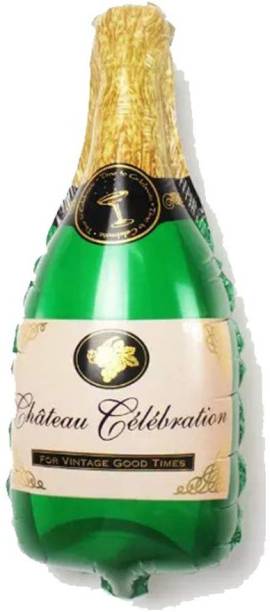 The Million Dollar Ace Printed Green Champagne Bottle (...