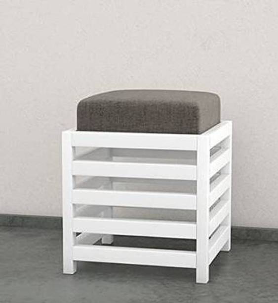 ANB Enterprises Wooden stool with cushion for sitting stool Antique wood square shape stool Living & Bedroom Stool