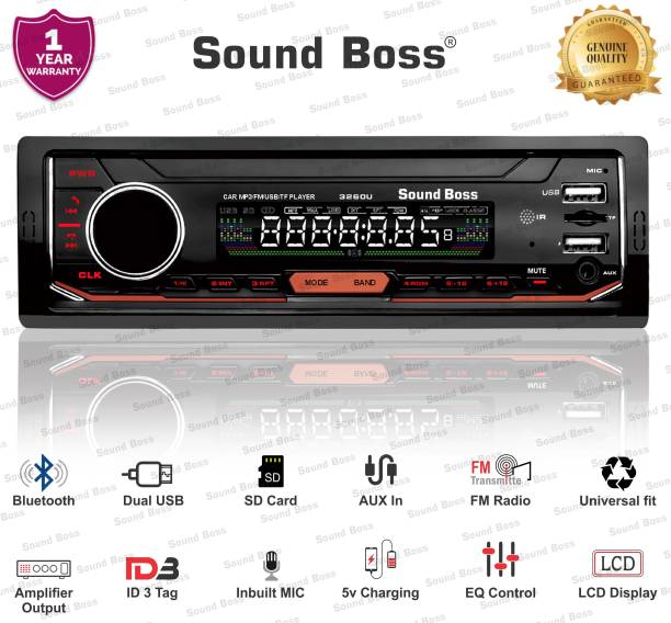 Sound Boss SB-3260U Charge Pro+ DUAL USB/Bluetooth/FM/AUX/SD/UNIVERSAL Car Stereo