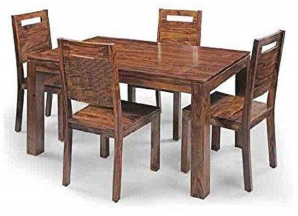 Shree Jeen Mata Enterprises Sheesham Solid Wood Four Seater Dining Table With Four Chair Solid Wood 4 Seater Dining Set