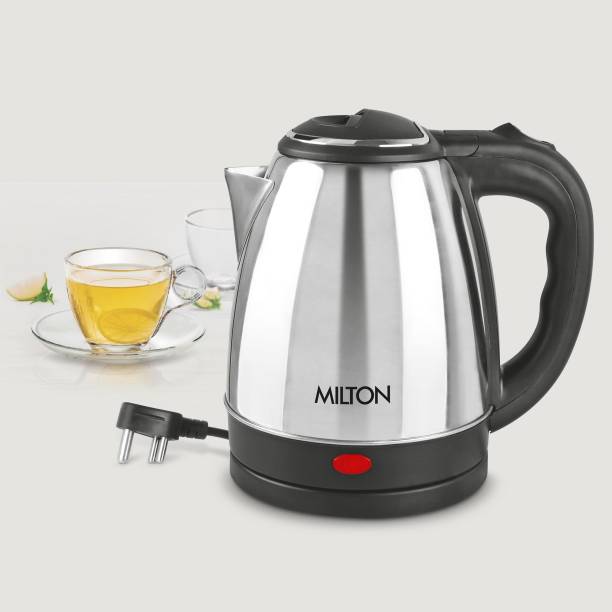 MILTON Go Electro Stainless Steel Electric Kettle, 1 Piece, 2 Litres, Silver Electric Kettle