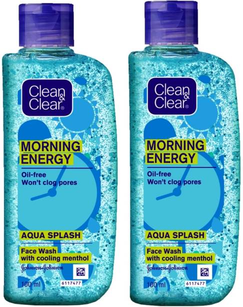 Clean & Clear Morning Energy  Combo Pack 2  With Cooling Menthol Face Wash