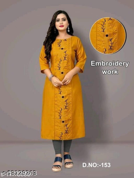 yellow colour kurti flipkart