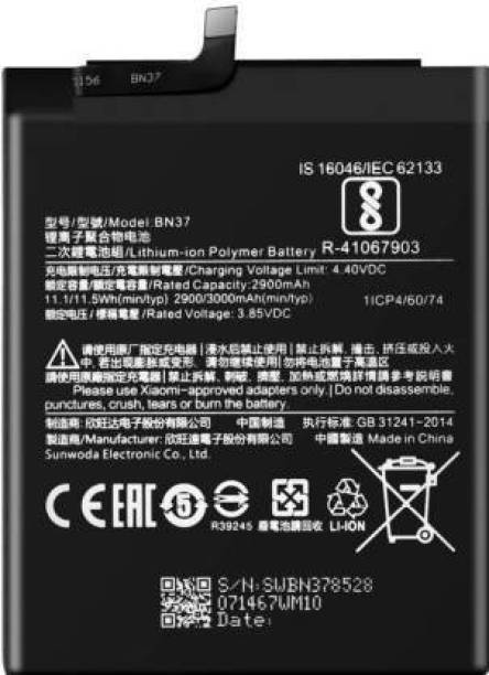 FUELLISH Mobile Battery For  Xiaomi Redmi Mi 6a II BN37 Xiaomi Redmi Mi 6a II BN37