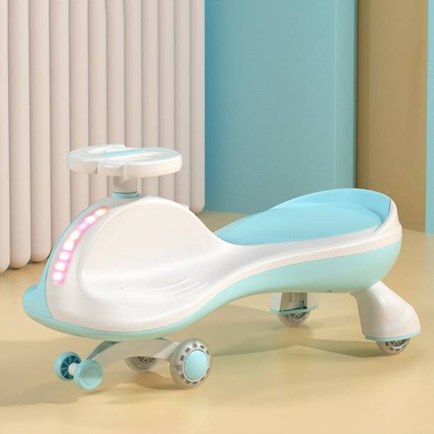 StarAndDaisy ‘Roller Coaster’ Swing Car for 12 months + Self propelling (White) Kids Scooter