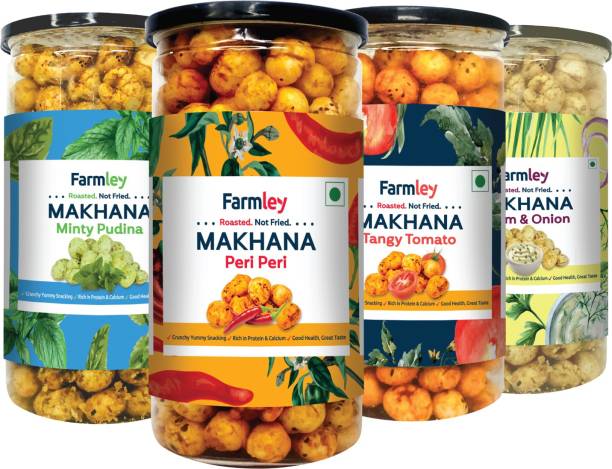 Farmley Roasted & Flavoured Makhana- 4 Flavour Combo Pack
