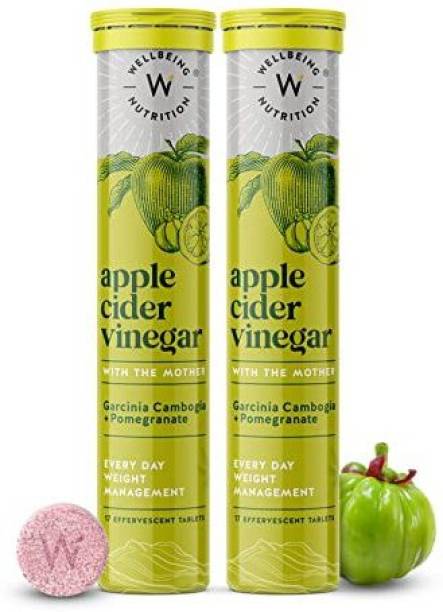 Wellbeing Nutrition Apple Cider Vinegar with the Mother & Garcinia Cambogia,Pomegranate (Pack of 2)
