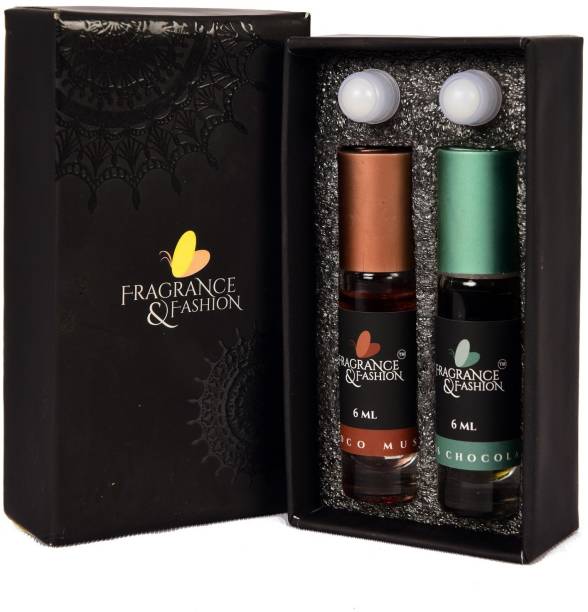 Fragrance & Fashion Chocolate Combo Pack of 2 Of 6 Ml Each Herbal Attar