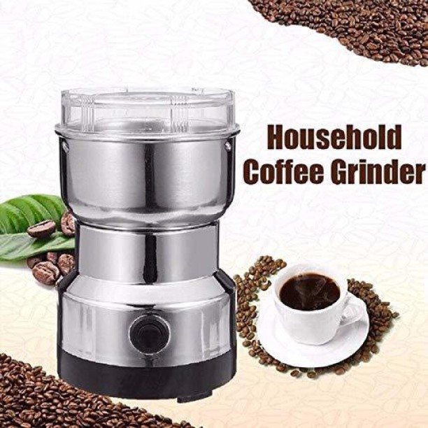 Stainless Steel Coffee Nut Grain Herb Grinder Crusher Mill Blender Electric Coffee Grinder US Plug Friends for Home Kitchen Tool Perfect Gifts for Families 