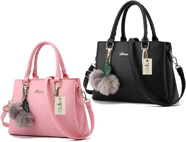 Dowet Women Pink, Black Hand-held Bag
