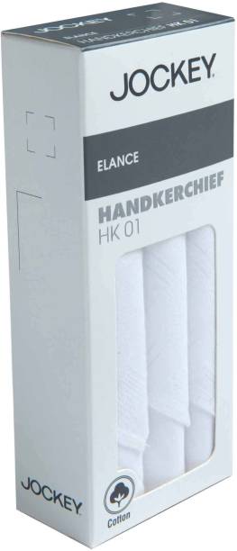 JOCKEY White Handkerchief Pack of 3 ["White"] Handkerchief
