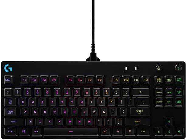 Logitech G Pro / Mechanical, Tenkeyless design, LIGHTSYNC RGB Backlit Keys Wired USB Gaming Keyboard