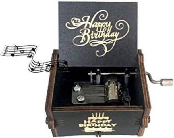Divine ATTRACTIVE HAPPY BIRTHDAY Wooden Music Box for gift your special one{BLACK}