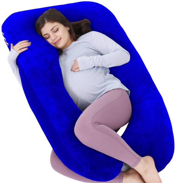 EVERDECOR 1 U Shaped Pregnancy & Feeding Pillow for Back and Belly Support Microfibre Solid Pregnancy Pillow Pack of 1