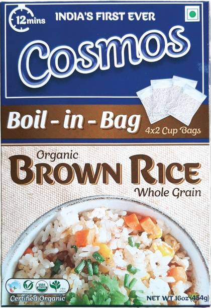 cosmosboilinbag Boil In Bag Brown Rice Brown Sona Masoori Rice (Medium Grain, Unpolished)