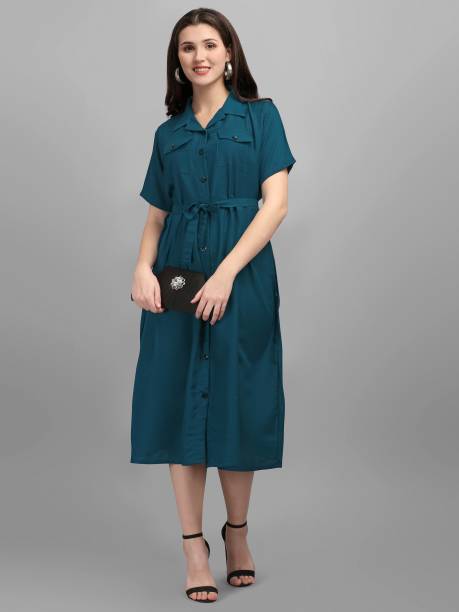 Women Shirt Green Dress Price in India