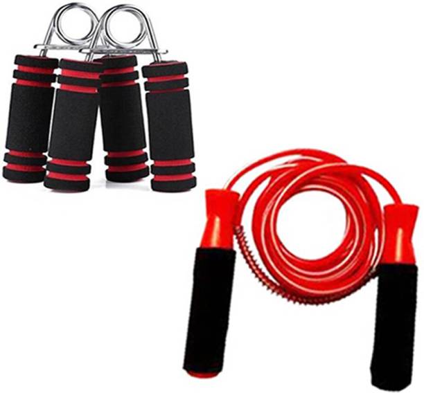 AJRO DEAL Combo of 2 -Hand Grip Hand Exersicer ,Skipping Rope Jump Rope. Hand Grip/Fitness Grip