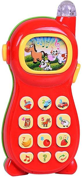 Toyporium Learning Mobile Phone Toy for Kids with Image Projection and Attractive Sound and Lights
