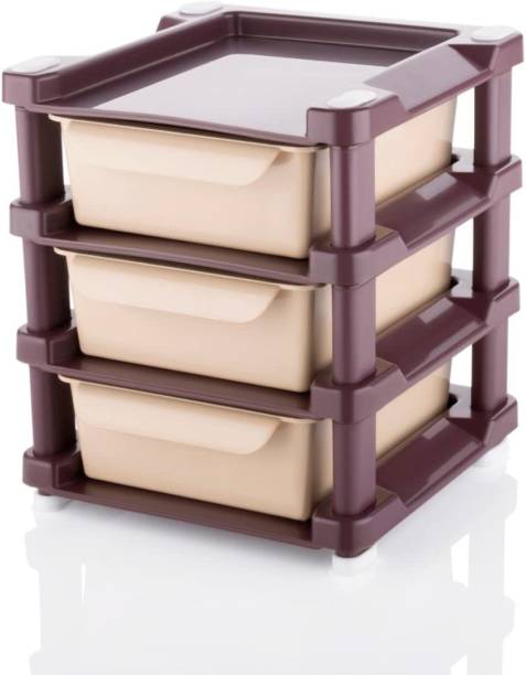 Fixoria Multipurpose Drawer Storage Organizer Desk Chests Box Drawer Units Organizer Plastic Free Standing Chest of Drawers
