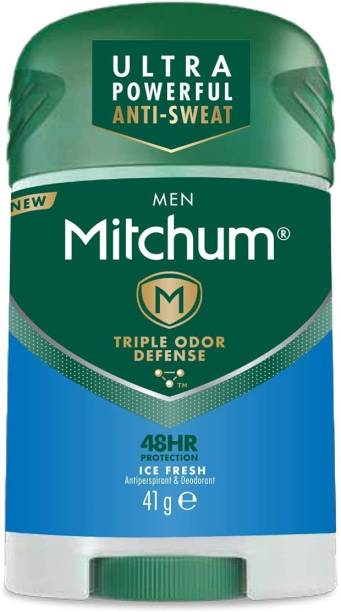 MITCHUM Triple Odor Defense 48HR Protection Stick Deodorant & Anti-Perspirant, Ice Fresh Deodorant Stick  -  For Men