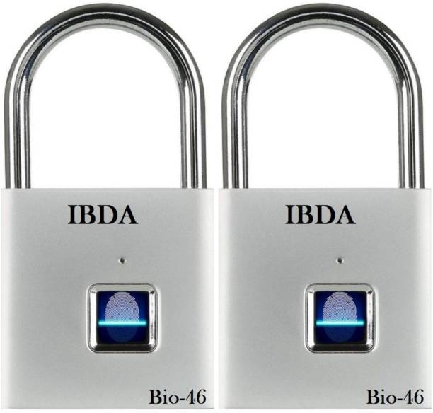 IBDA FINGERPRINT KEYLESS SMART BIOMETRIC ( PACK of 02 ) PADLOCKS Smart Door Lock
