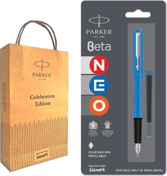 PARKER Beta Neo Fountain Pen with Metal Clip (Pen Body Colour Blue) Fountain Pen