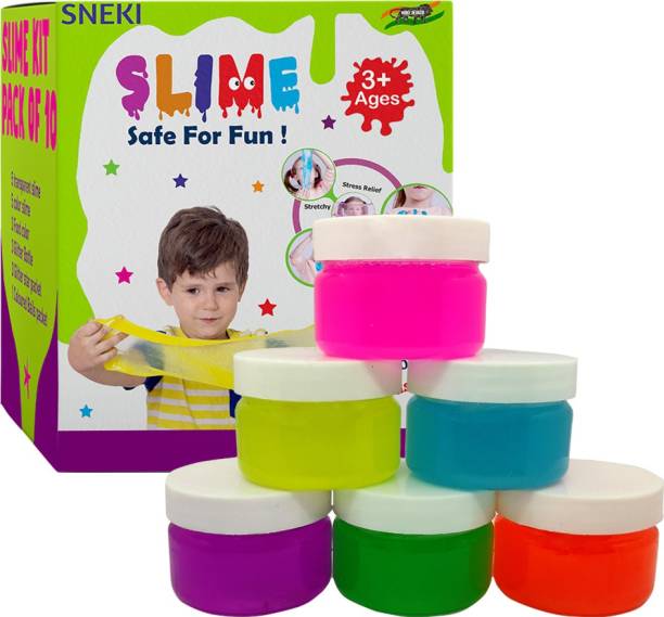 sneki (6 Slime kit) Toys jelly slime putty clay toys kit set pack for girls kids Jelly Multicolor Putty Toy