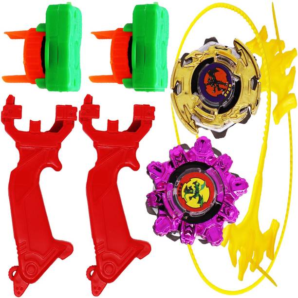 Aseenaa Metal Fighter With 2 Spinning Top, 2 Strip & 2 Launcher Toy For Boys Girls SO2RD