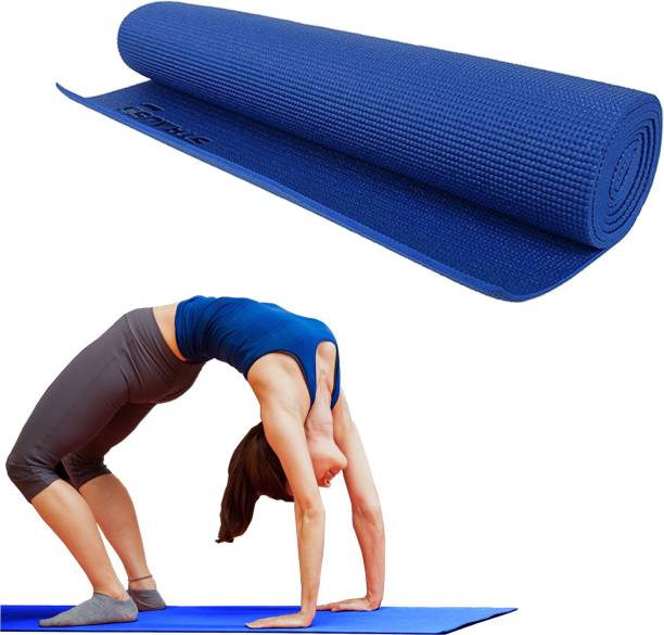Strauss Anti-Skid Yoga Mat for Men & Women with Carry Bag Blue 6 mm Yoga Mat