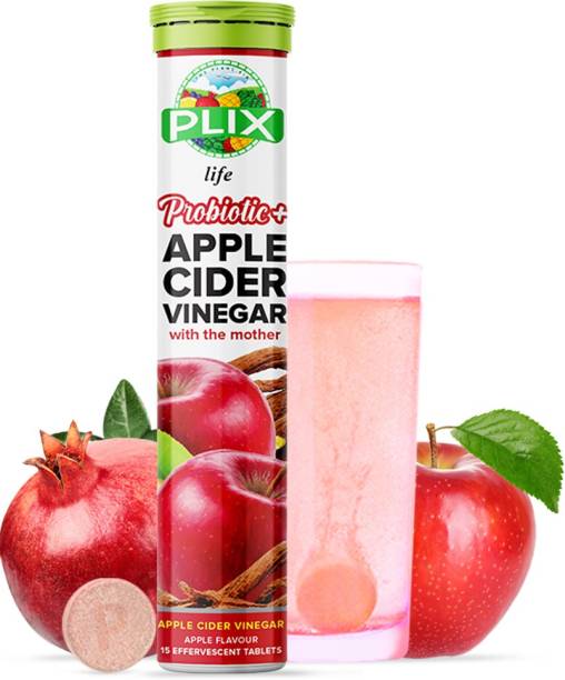 Plix Apple Cider Vinegar Probiotics+ Effervescent Tablets
