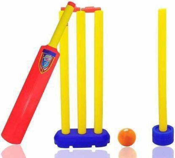 SIYAA Light Weight Plastic Cricket KIT for Kids Cricket kit for 3-7 Year Pack Of 1 Standard Bail