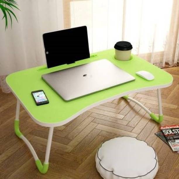 soha fashion Multipurpose Foldable Table with Cup Holder, Study , Bed ,Table, Portable Wood Portable Laptop Table