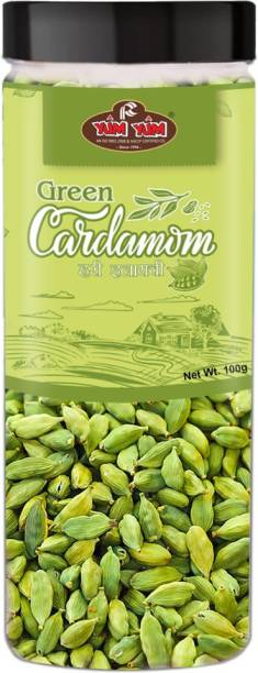 YUM YUM Premium Green Cardamom (Choti Elachi) 8mm Medium Size 100g Jar