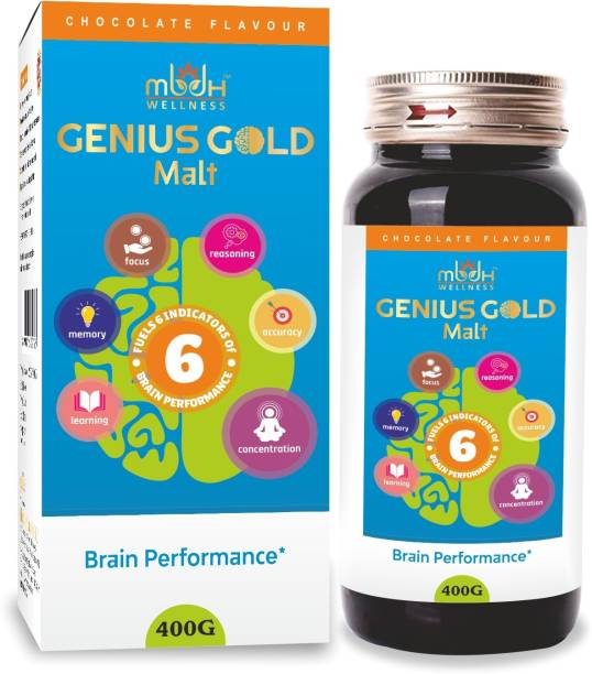 MBDHWELLNESS Genius Gold Malt-Brain Booster with Brahmi, Ashwagandha and 6 more.