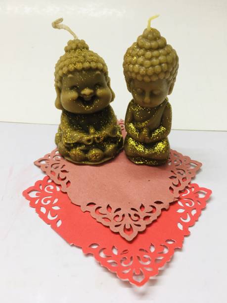 Kakko Candle Beeswax Wax Buddha Scented Candles Gift Pack-Set of 2 Candle
