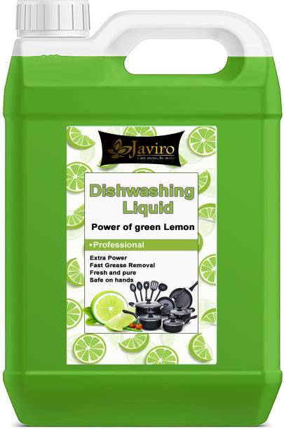 javiro Dishwash Liquid with Green Lemon for oil & washes off Kitchen Utensil Cleaner Dishwash Bar
