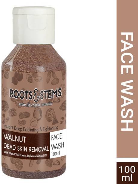 Roots & Stems Walnut Dead Skin Removal  For Exfoliation & Polished Skin Tan Removal Face Wash