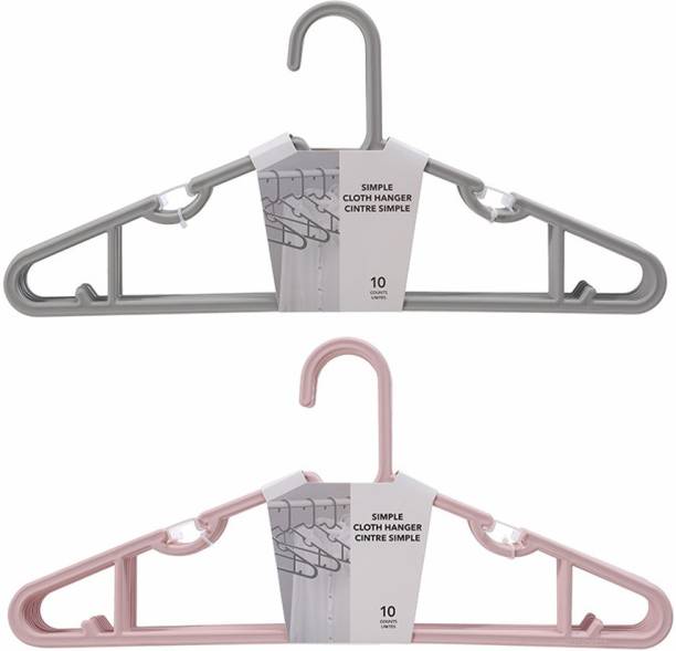 MINISO Plastic Shirt Pack of 20 Hangers For  Shirt