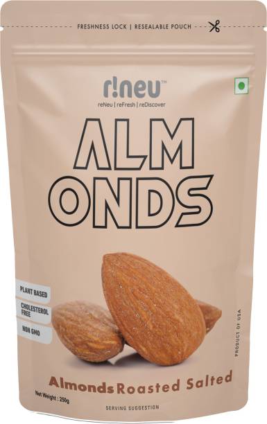 r!neu Almonds - Roasted & Salted - Premium Almonds - 250g Almonds