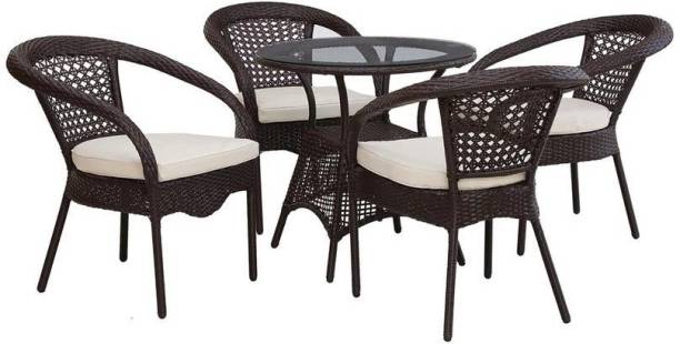 Home Delight Brown Natural Fiber Table & Chair Set