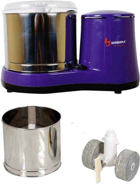BHISHMA Beyond the quality Table Top Wet Grinders With Chutney Drum, 2L ( Purple ) Wet Grinder