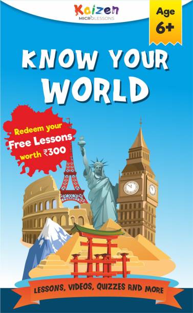 Kaizen MicroLessons ‘Know Your World’ Smart Flash Cards games for boys and girls age 6-13. Learn while playing. General Knowledge for Kids, Adults and Families. Gifts for Kids