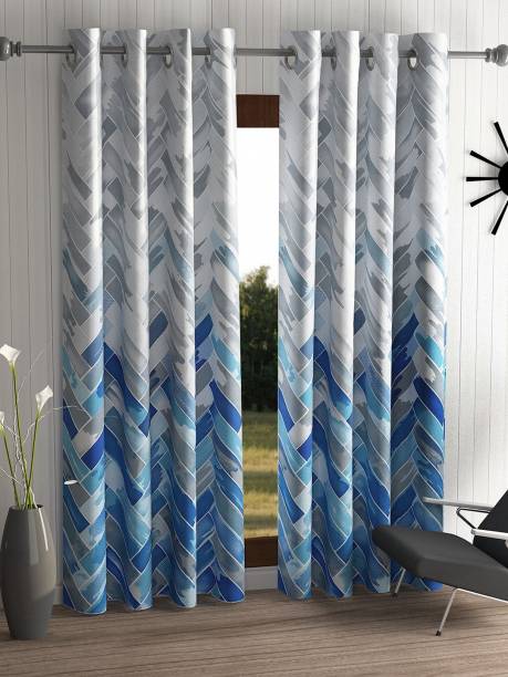 Home Sizzler 213 cm (7 ft) Polyester Semi Transparent Door Curtain (Pack Of 2)