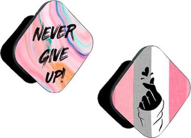 iCopertina Pack of 2 Never Give Up And Korean Heart Mobile Holder