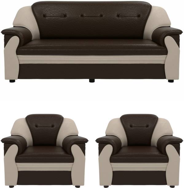Sekar Lifestyle Polyurethane Series Leatherette 3 + 1 + 1 Sofa Set