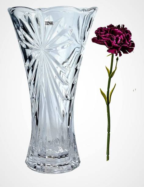 BINZO Flower Vase/Pot/Holder, Long Flower Vase for Home Decoration Glass Vase